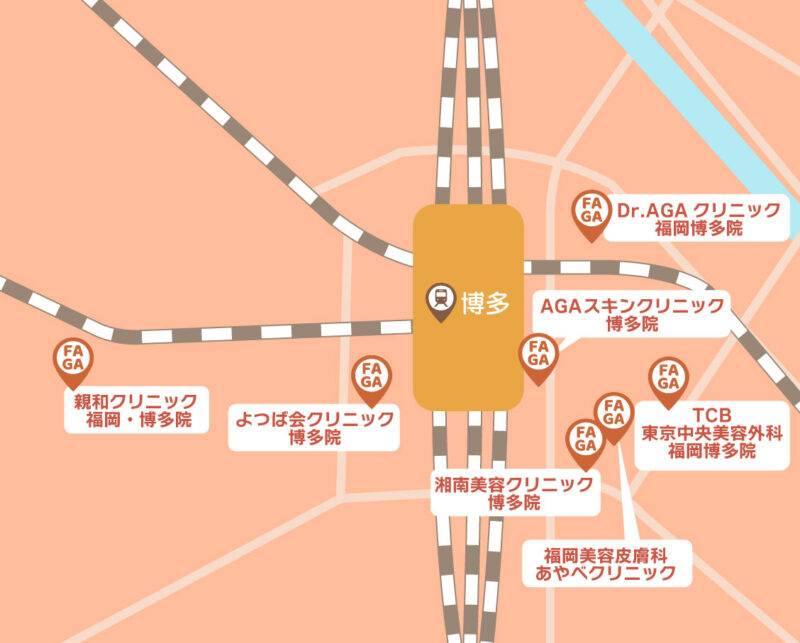 福岡博多女性薄毛FAGAマップ