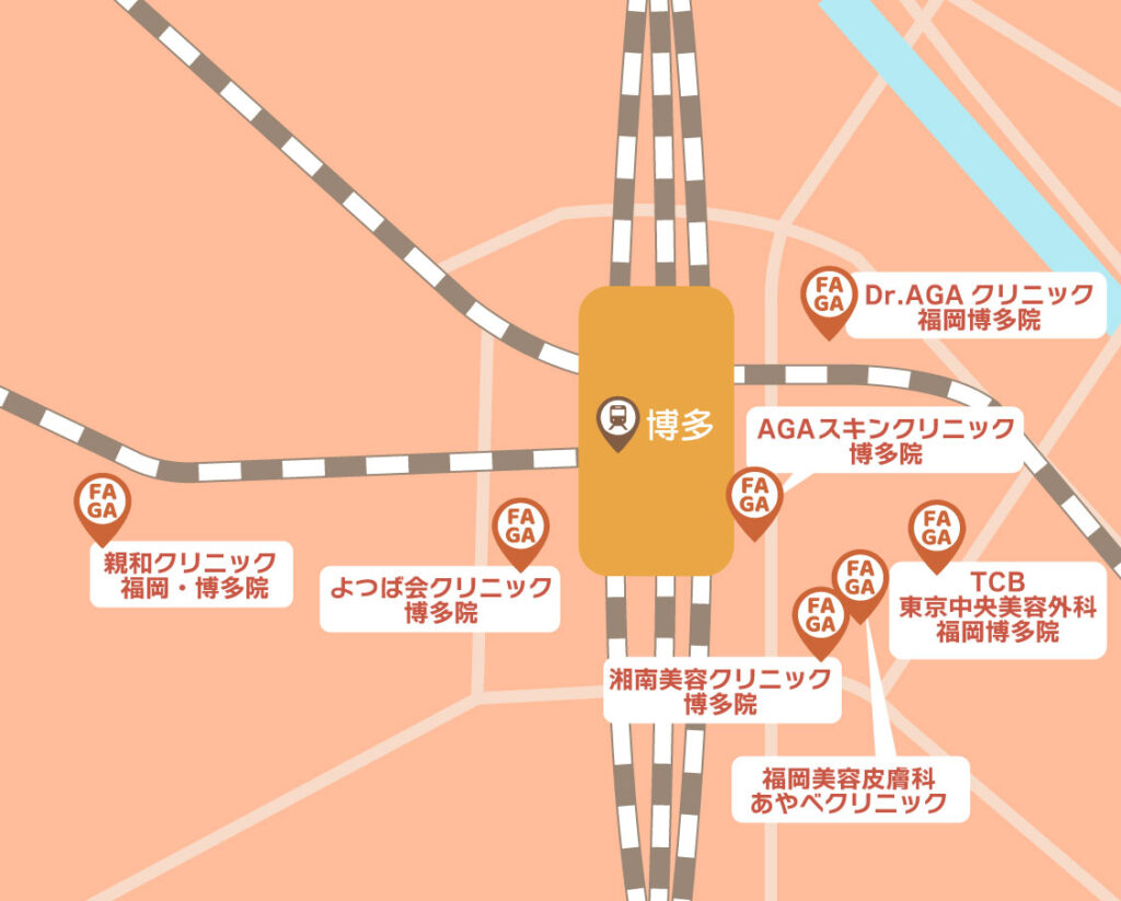 福岡博多女性薄毛FAGAマップ